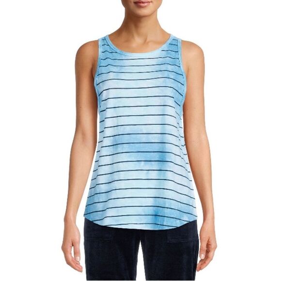 WOMENS COTTON Tie Dye Striped Swing Tank Top Shirt 2-Pack Size L - Picture 4 of 6